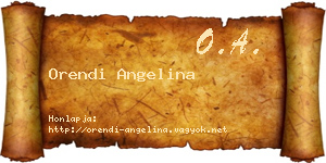 Orendi Angelina névjegykártya